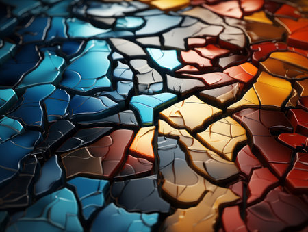 Abstract background from multi-colored puzzles. AI generatedの写真素材