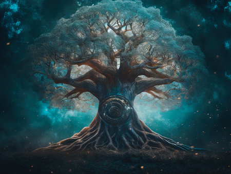 Spiritual green tree of life.の写真素材