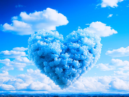 Celebrate love with Valentine's Day-themed heart-shaped balloons or love messages. Wedding, birthday, holiday, festive background design.の写真素材