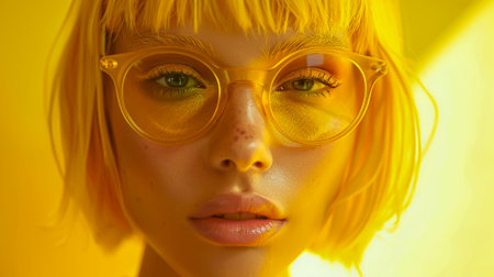 Sunbeam: model with yellow hair and glasses.