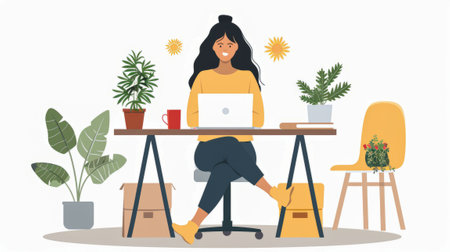 Creativity without boundaries: freelancing in illustration work.の写真素材