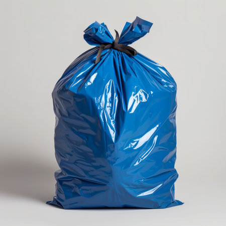 For a cleaner city: a filled bag of trash.の写真素材