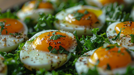 Flavorful eggs with herbs: the perfect breakfast dish.