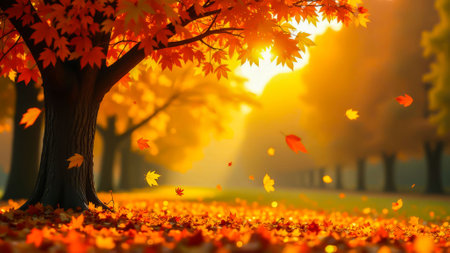 Leaffall: a magical moment of the fall landscape.