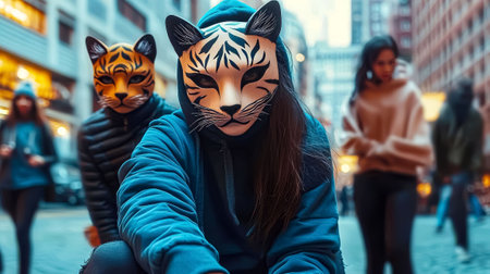 The Dance of the Quads: Teenage Quadroblers in Action. AI generatedの写真素材