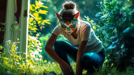 Cat imitation: how a girl reincarnated as a cat, Quadroberの写真素材