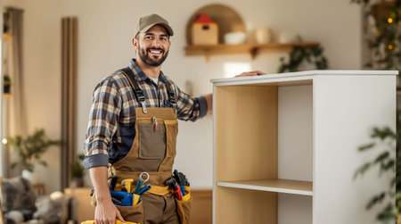 Garage hero: How one man is revitalizing old furniture.の写真素材