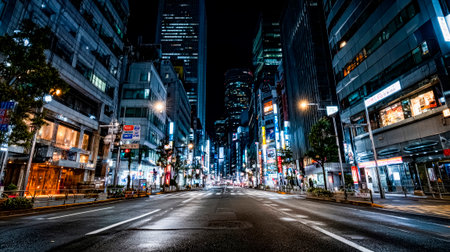 Neon Japan: City Houses After Sunsetの素材