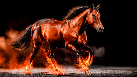 Eastern horoscope 2026 - red horse and fiery dynamicsの素材