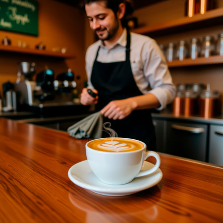 Free Cup for Coffee Day: Freshly Brewed Cappuccinoの素材