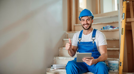 On-site consultation: prepared walls and work planの素材