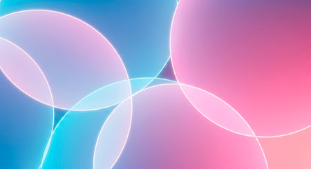 Technological background - the intersection of rings gives a premium effectの素材