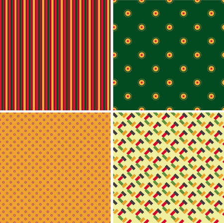 Set of four patterns, vector illustrationのイラスト素材