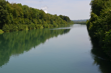 Aare in Winznau Solothurnの写真素材