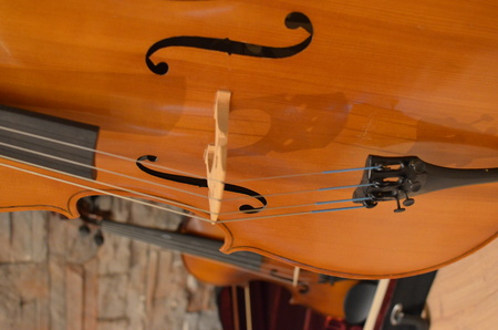 Cello in Recording studioの写真素材