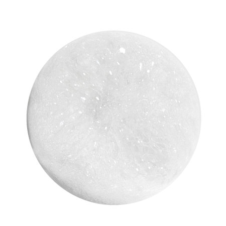 White foam soap circle bubbles cosmetics for face wash isolate on white background.の写真素材