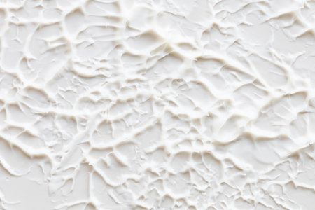 Swatch of white cream texture, cosmetics for face and body on a isolated light grey background....