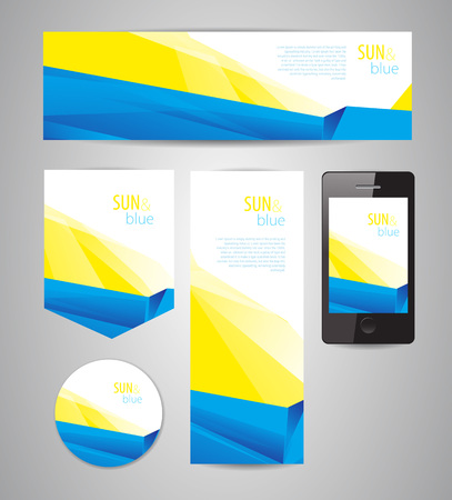 Sun and blue backgroundのイラスト素材