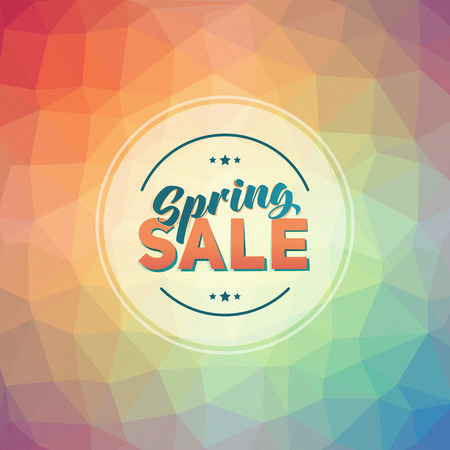 Spring sale tagのイラスト素材