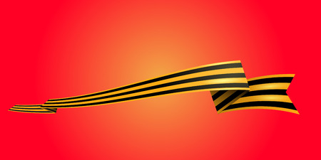 St. George ribbon on red backgroundのイラスト素材