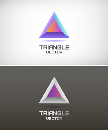 vector abstract 3d colorful modern triangle for companyのイラスト素材