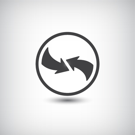 vector connection, 2 arrows logo, social net iconのイラスト素材