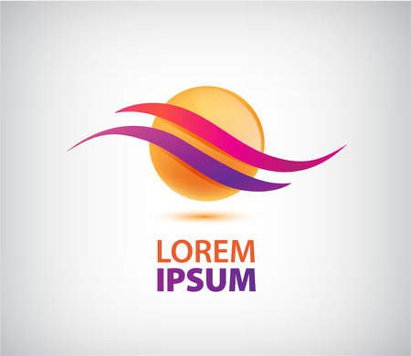 vector abstract sphere icon, company business logo isolatedのイラスト素材