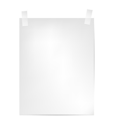 vector note paper with scotch tape sampleのイラスト素材