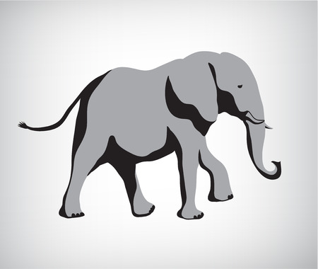 rasterized copy of vector. elephant illustration silhouette isolatedのイラスト素材