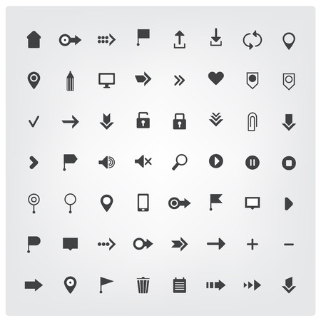 vector set of web universal icons isolatedのイラスト素材