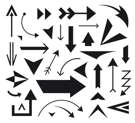 Vector set of various arrows iconsのイラスト素材