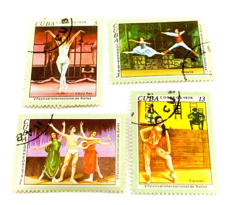 collection of cuba post stamps