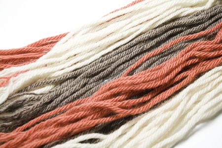 closeup of colorful yarn