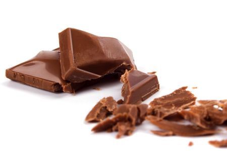 pile of broken milk chocolate blocks