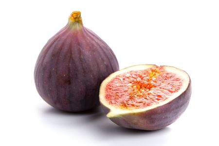 fresh figs isolated on white backgroundの写真素材