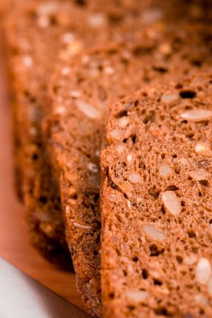 macro image of freshly baked bread