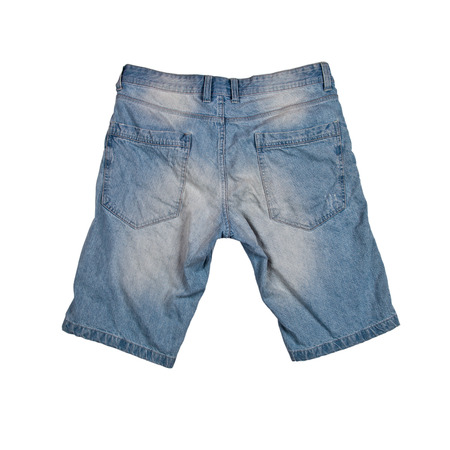 jeans shorts isolated on a white background の写真素材