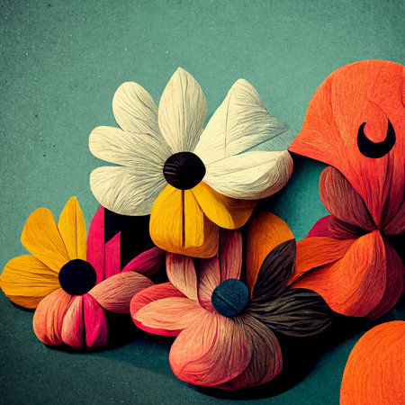 Watercolor art background. Digital generated wallpaper design with flower paint brush line art. Colorful watercolor Illustration for prints, wall art, cover and invitation.の写真素材