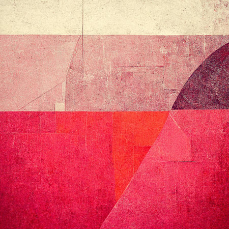 Abstract contemporary modern watercolor art. Minimalist pink and grey shades illustration. Digital generated. Vintage style.の写真素材