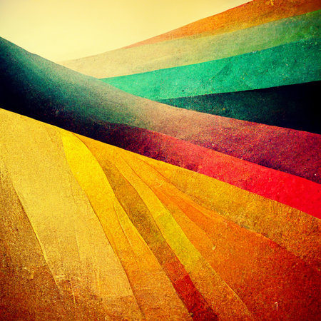 Abstract contemporary modern watercolor art. Minimalist illustration for social media, wall decoration, postcard or brochure cover design. Digital generated. Vintage style.の写真素材