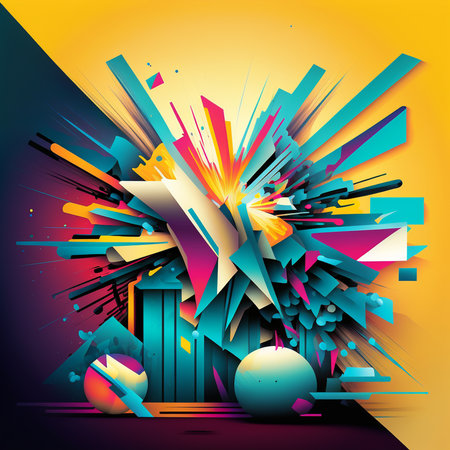 Abstract futuristic contemporary modern watercolor art. Minimalist illustration for social media,...