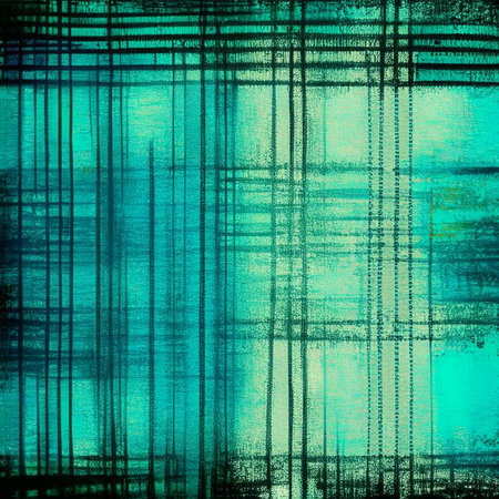 Abstract painting in teal and black shades watercolor painting background. Digital illustration brush art. Retro style. Digital generated illustration.の素材