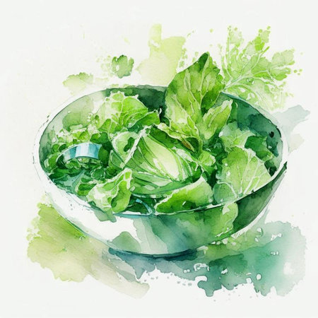 Green vegan breakfast meal in bowl with spinach, arugula, avocado, seeds and sprouts on dark background. Clean eating, dieting, vegan food concept. Digital generated.の素材