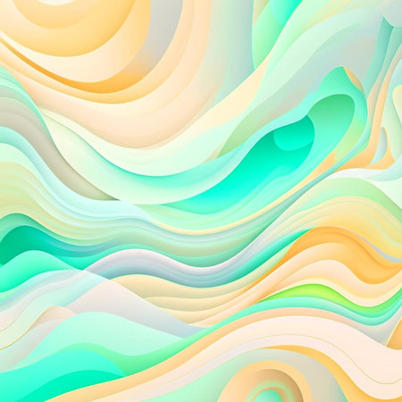 Abstract contemporary pastel colors modern watercolor art. Minimalist illustration for social media, wall decoration, postcard or brochure cover design. Digital generated. Cartoon style.の素材