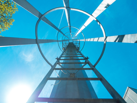 The tower stairs of success up in skyの写真素材