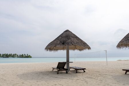 Beautiful tropical beach on islands beside oceanの写真素材
