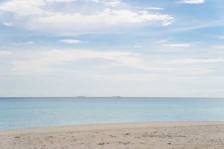Wide sandy beach on a tropical island in Maldives. Indian oceanの写真素材