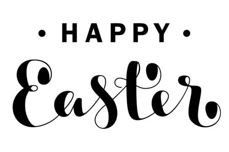 Happy Easter lettering. Vector illustration. For greeting cards, posters and bannersのイラスト素材