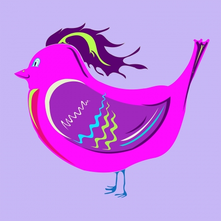 cheerful crimson birdのイラスト素材