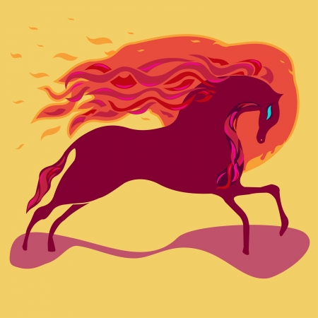 Fire horseのイラスト素材